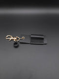 Pen Clip KeyChain - PU Leather (Black)