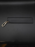 PU Leather Pen Sleeve Keychain (Black with no decorative flower charm)