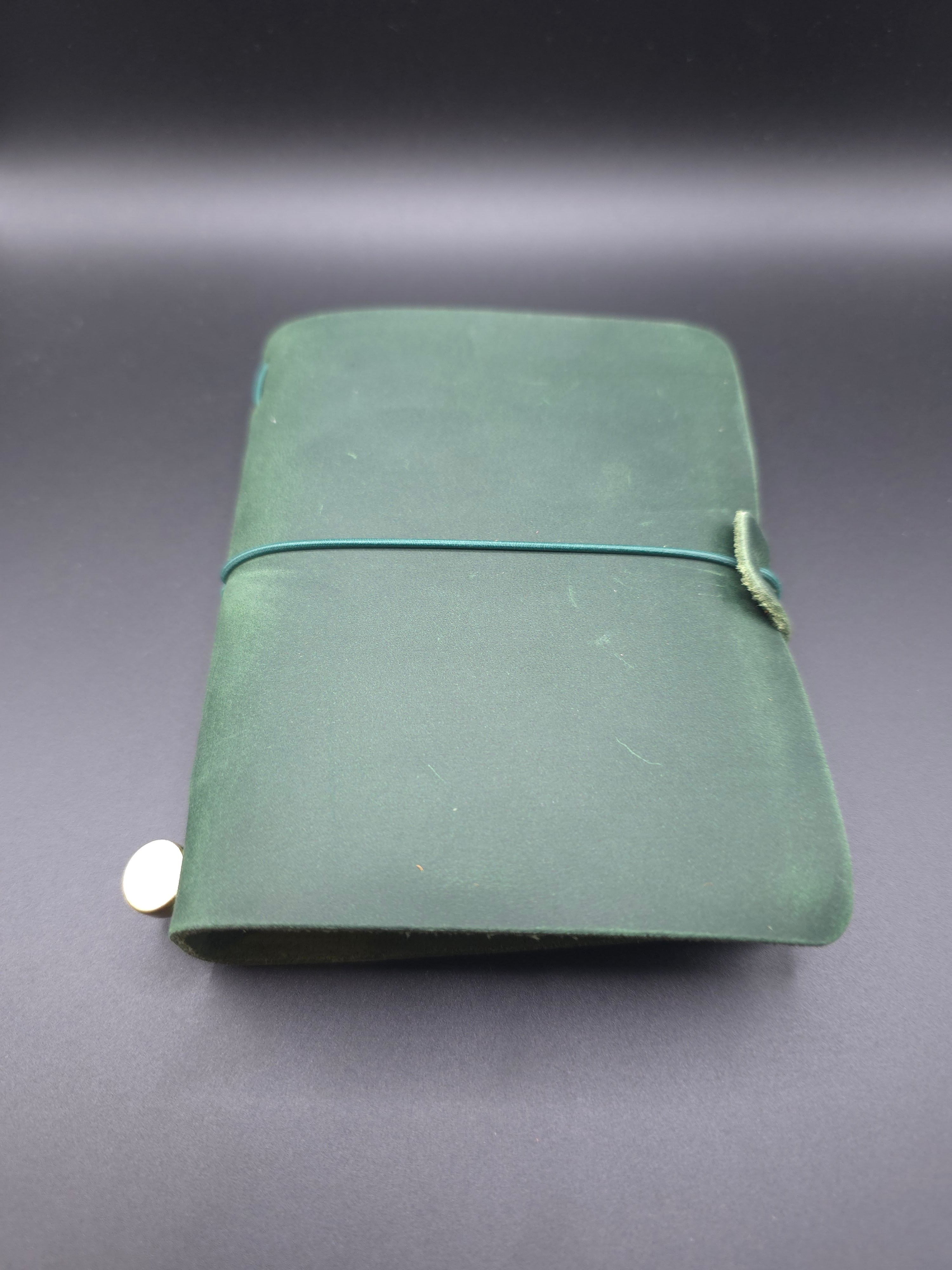 A Fine Line Writing Co. Leather Traveler's Journal – Passport Size (Green)