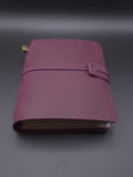 A Fine Line Writing Co. Leather Traveler's Journal – Passport Size (Plum)