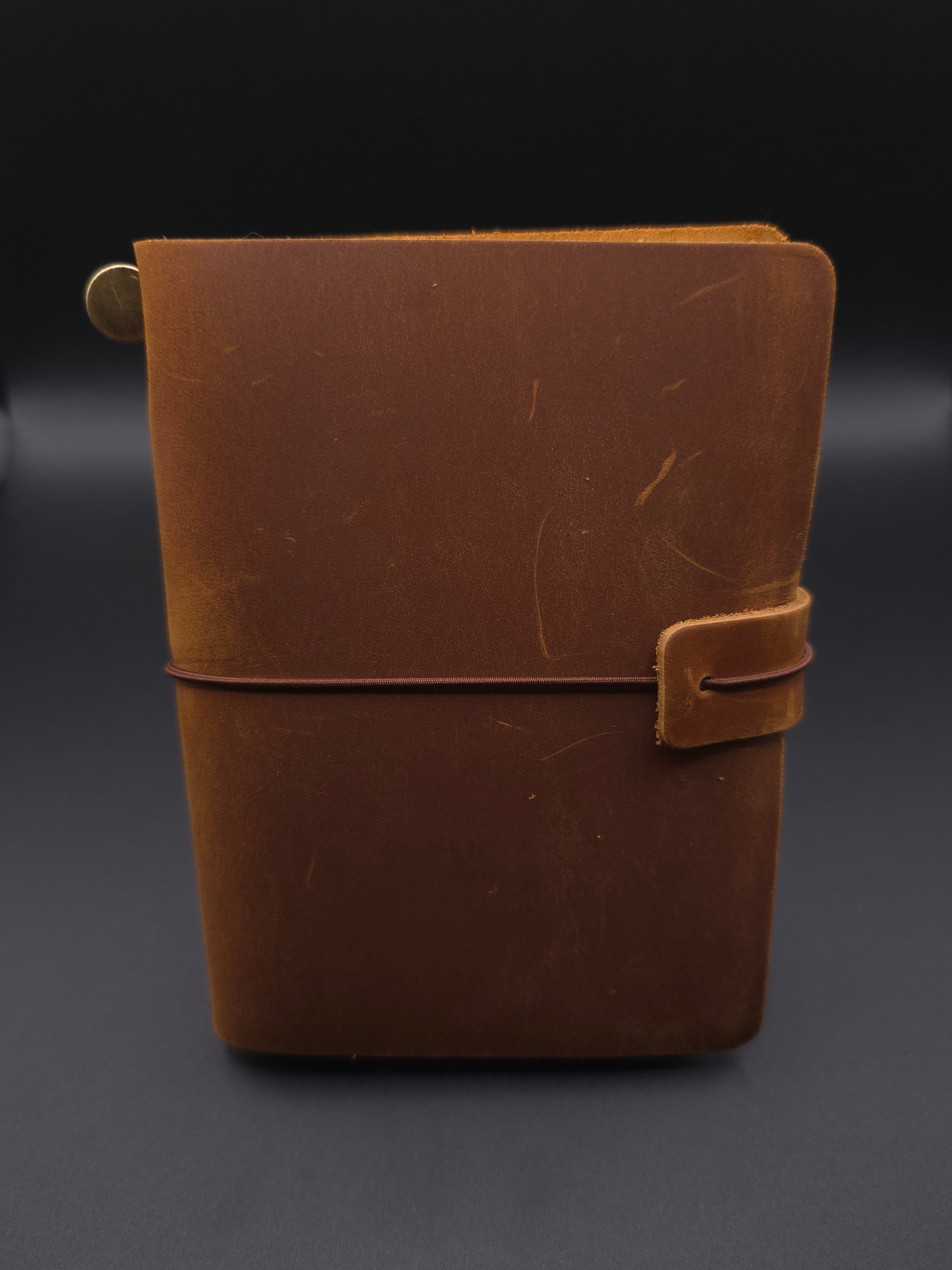 A Fine Line Writing Co. Leather Traveler's Journal – Passport Size (Brown)