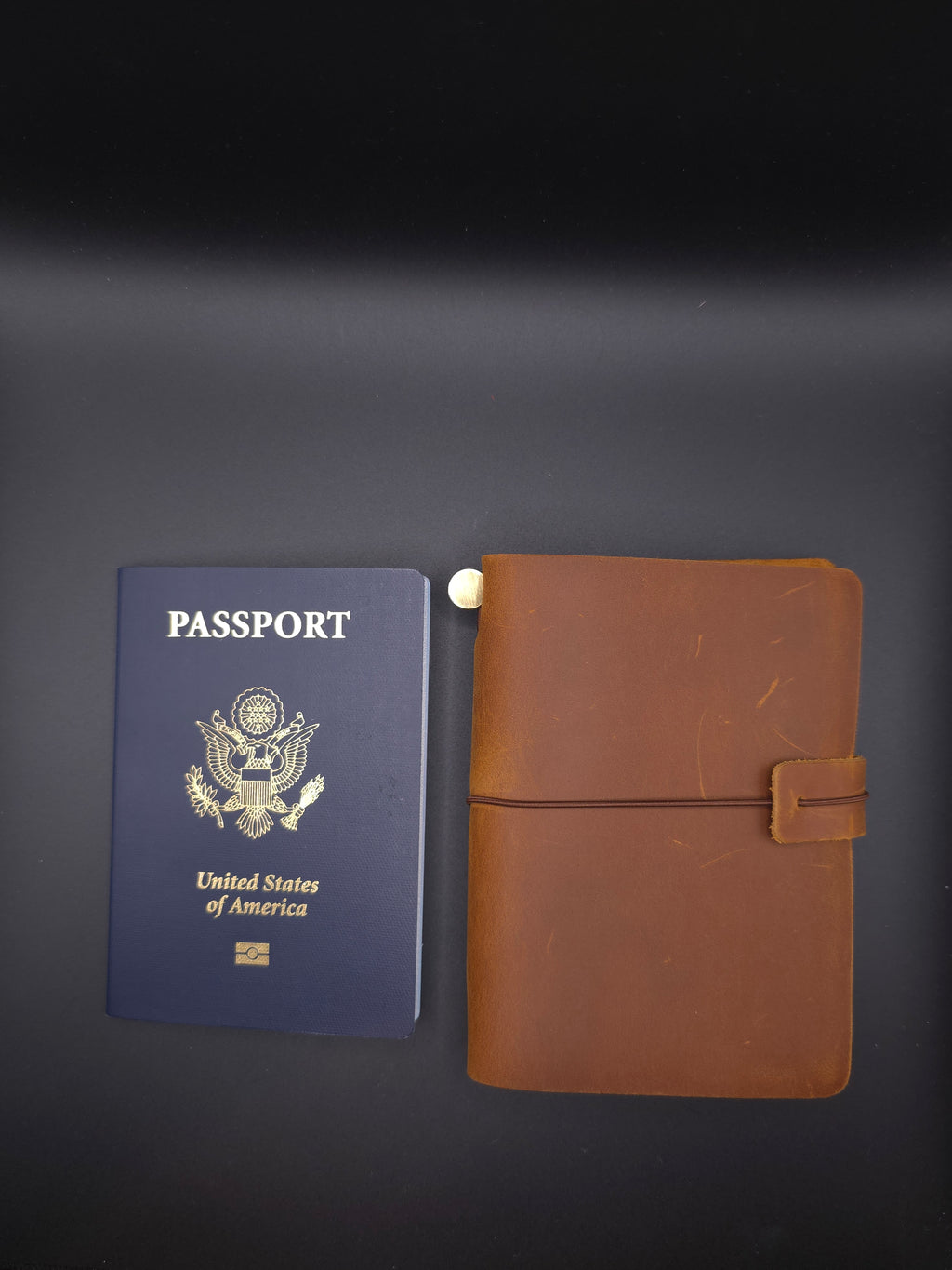 A Fine Line Writing Co. Leather Traveler's Journal – Passport Size (Brown)