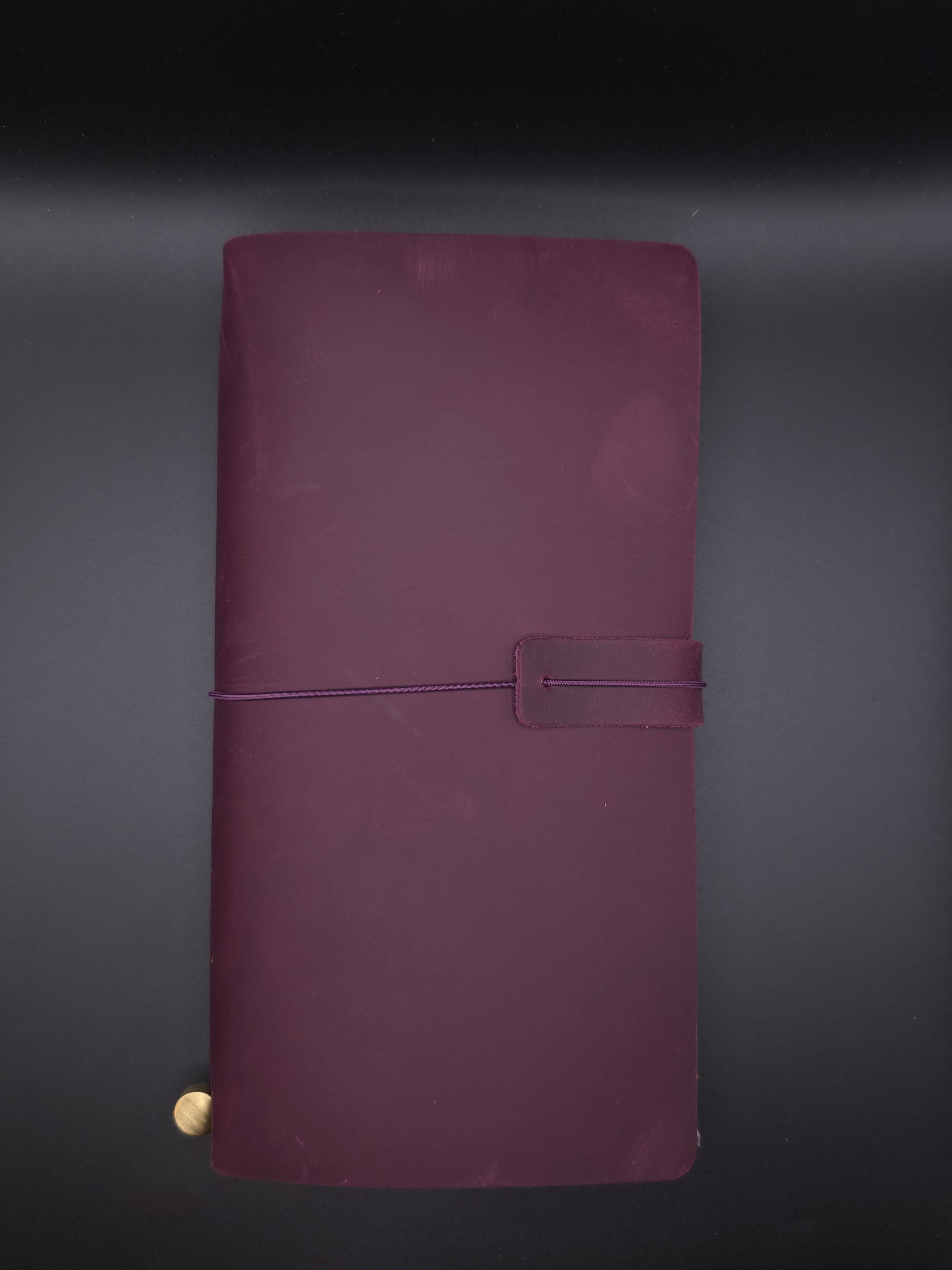 A Fine Line Writing Co. Leather Traveler's Journal – Regular Size (Plum)
