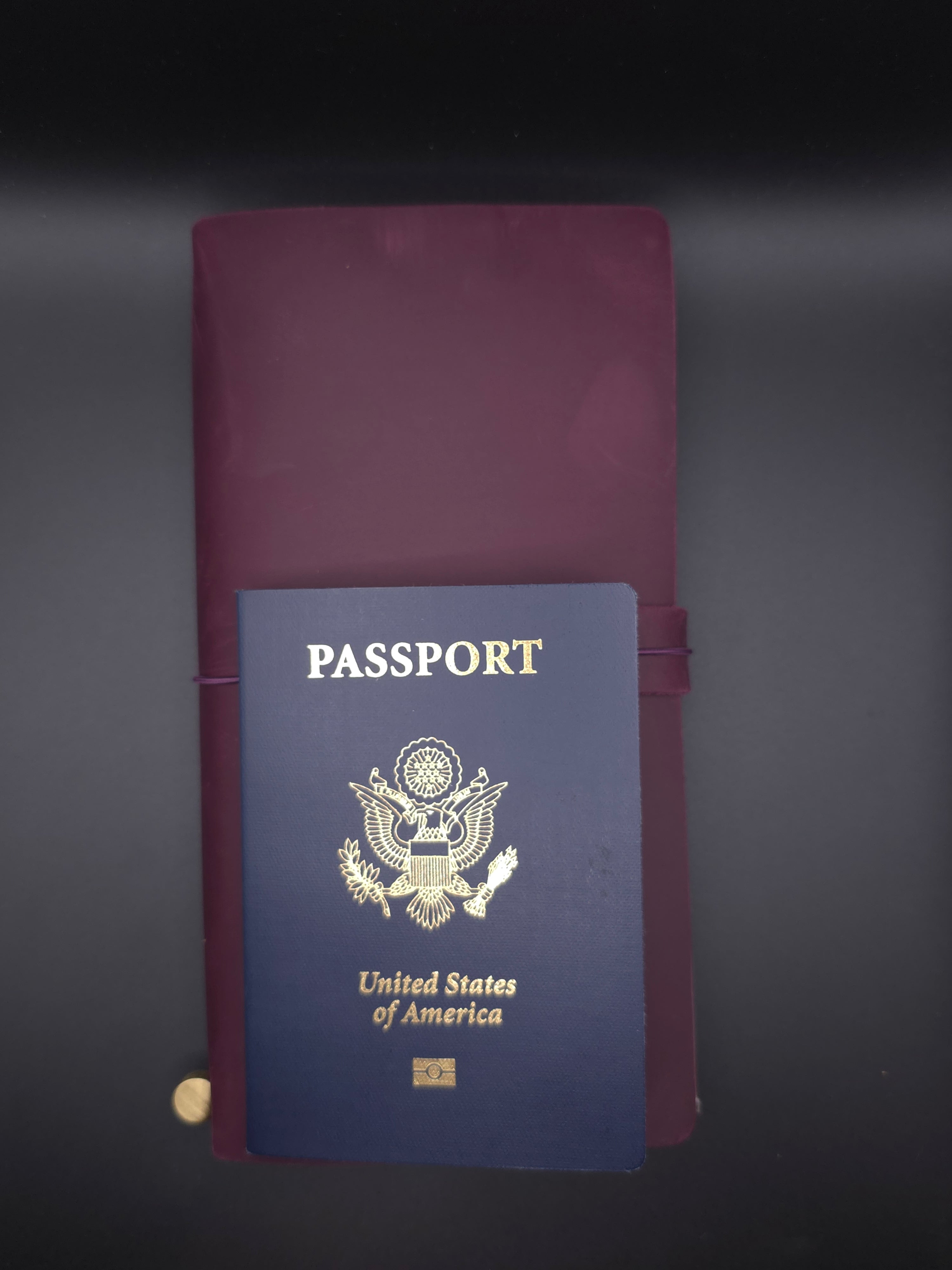 A Fine Line Writing Co. Leather Traveler's Journal – Regular Size (Plum)