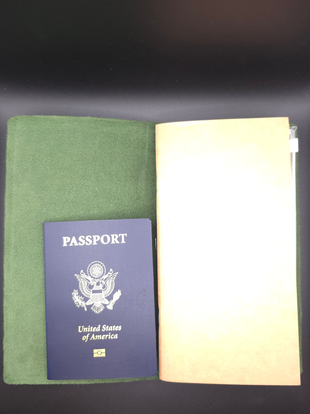 A Fine Line Writing Co. Leather Traveler's Journal – Regular Size (Green)