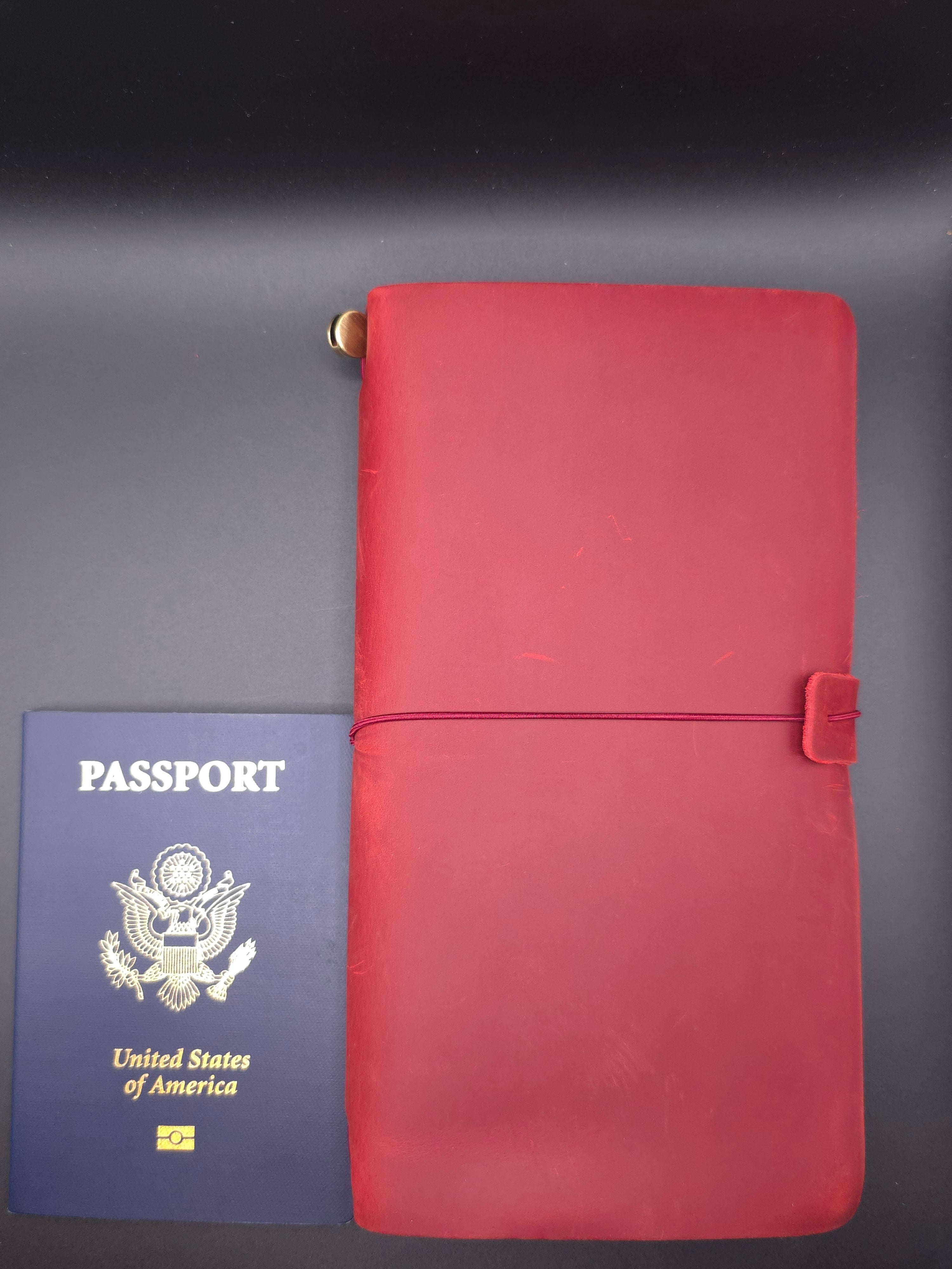 A Fine Line Writing Co. Leather Traveler's Journal – Regular Size (Red)