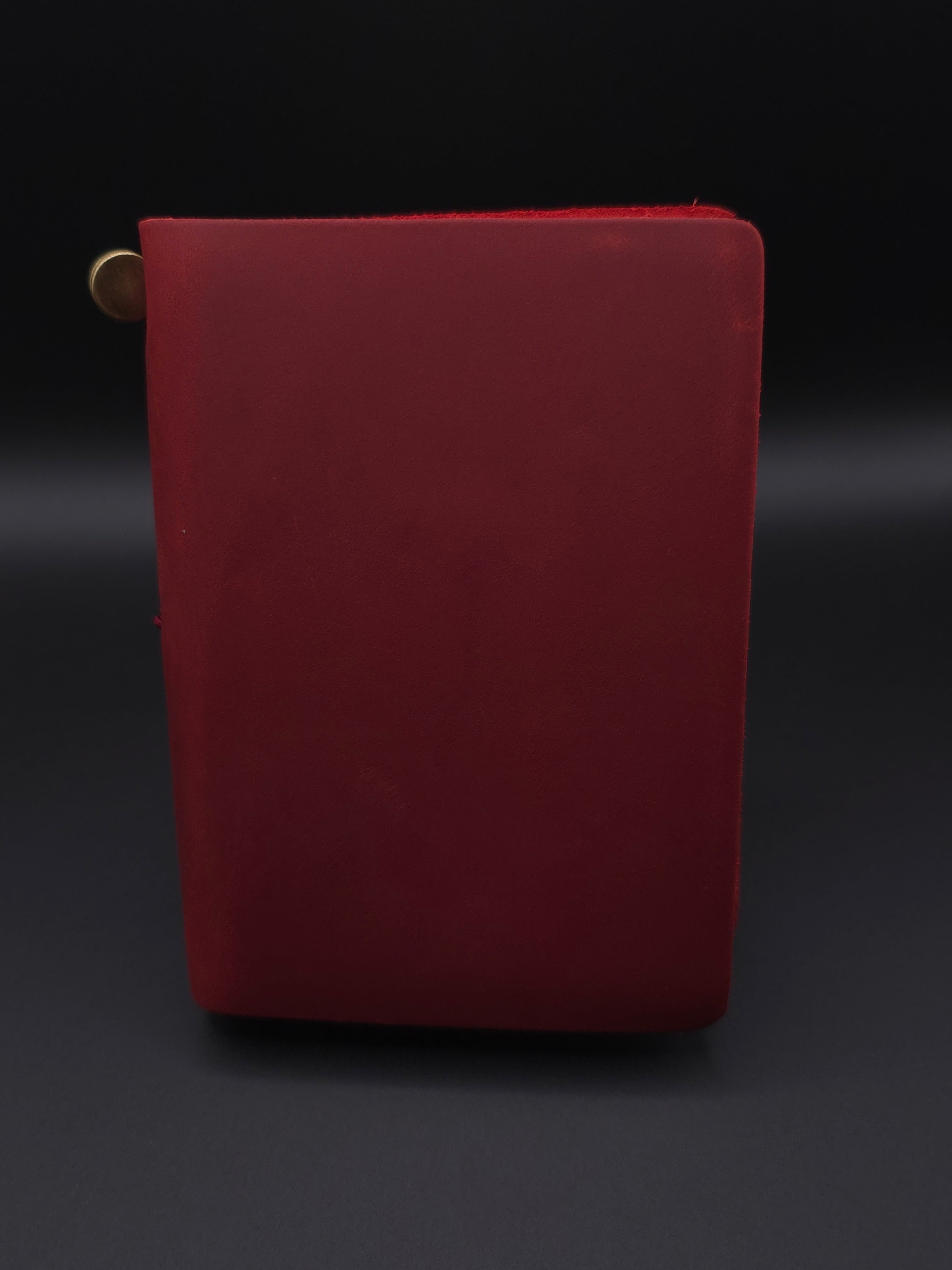 A Fine Line Writing Co. Leather Traveler's Journal – Passport Size (Red)