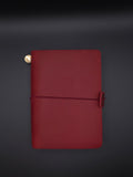 A Fine Line Writing Co. Leather Traveler's Journal – Passport Size (Red)