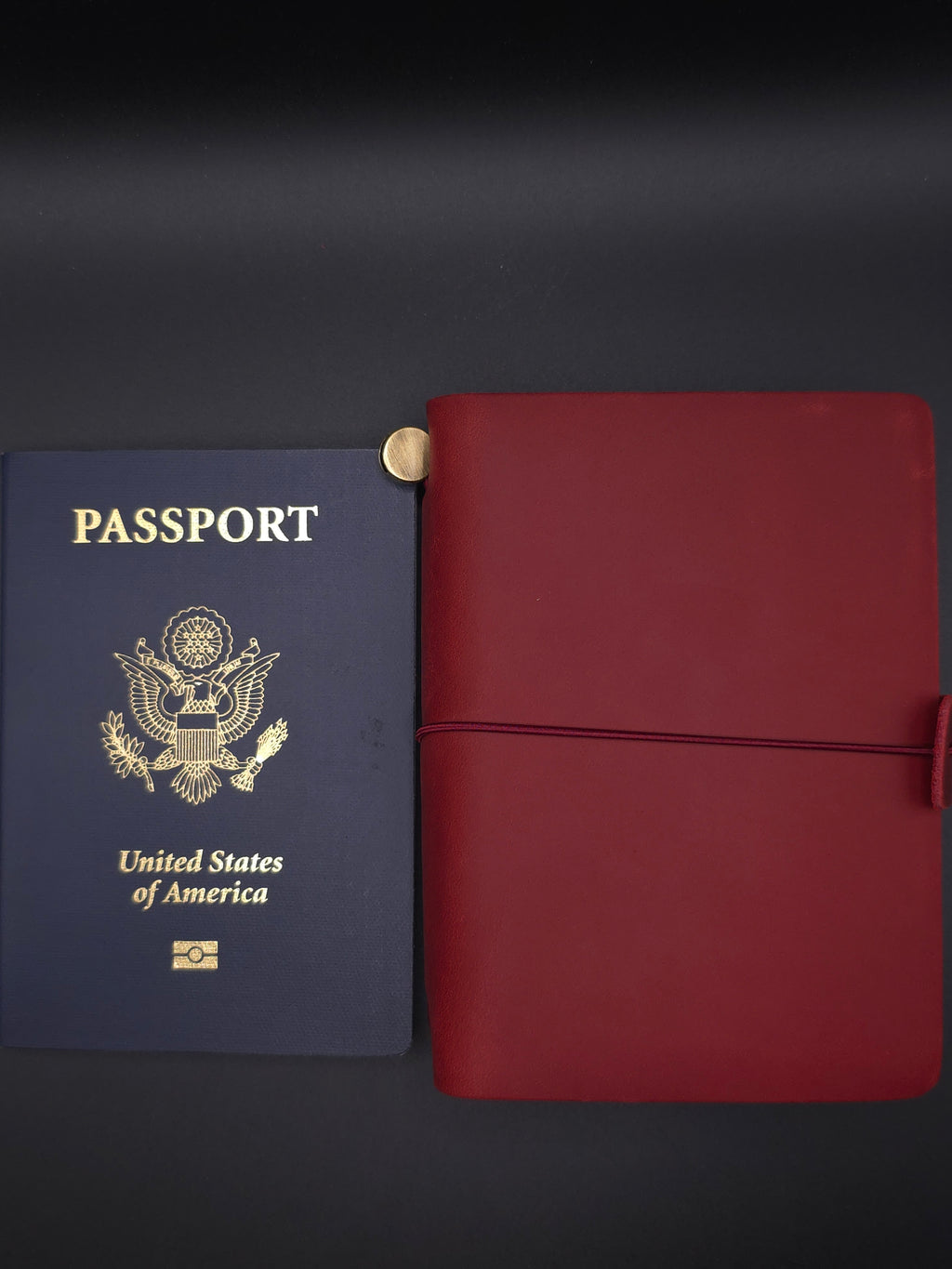A Fine Line Writing Co. Leather Traveler's Journal – Passport Size (Red)