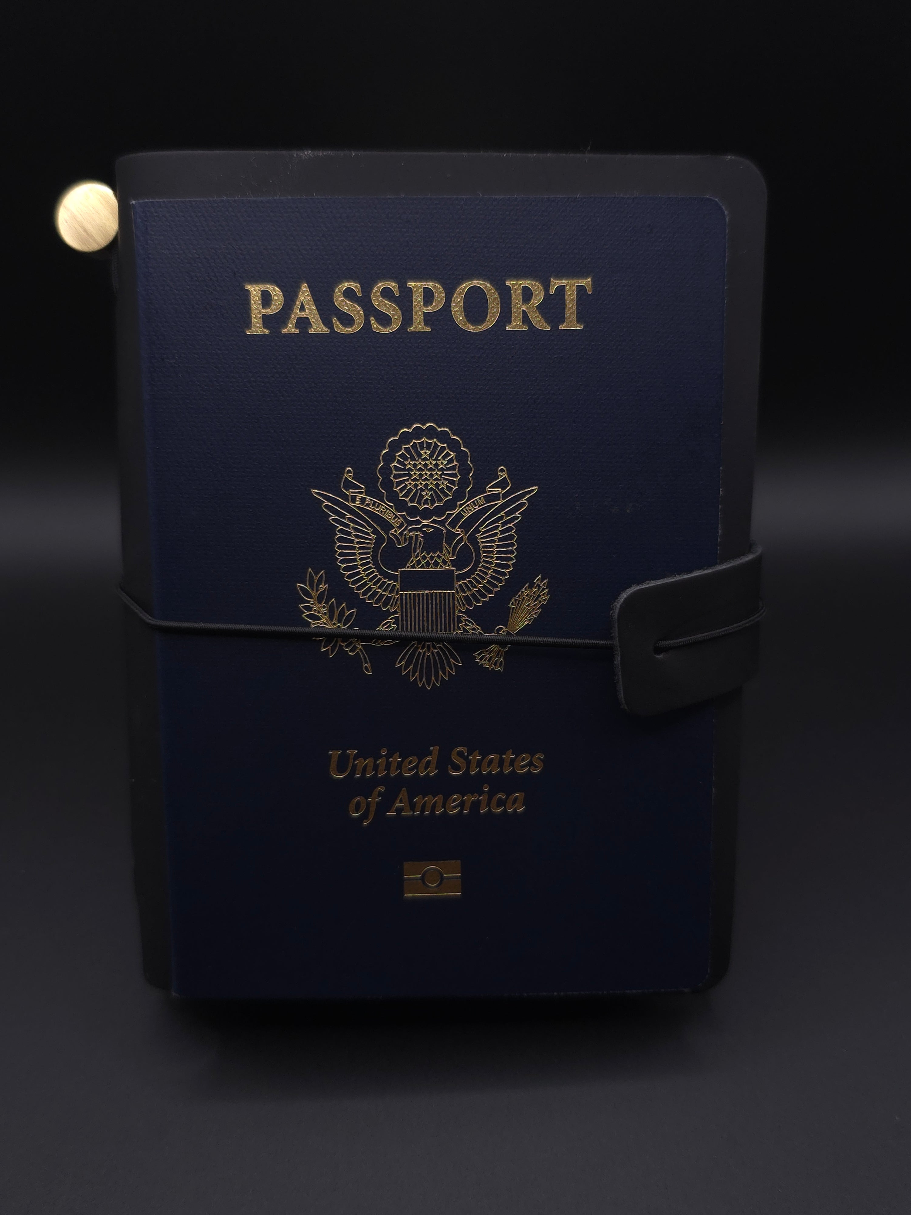 A Fine Line Writing Co. Leather Traveler's Journal – Passport Size (Black)