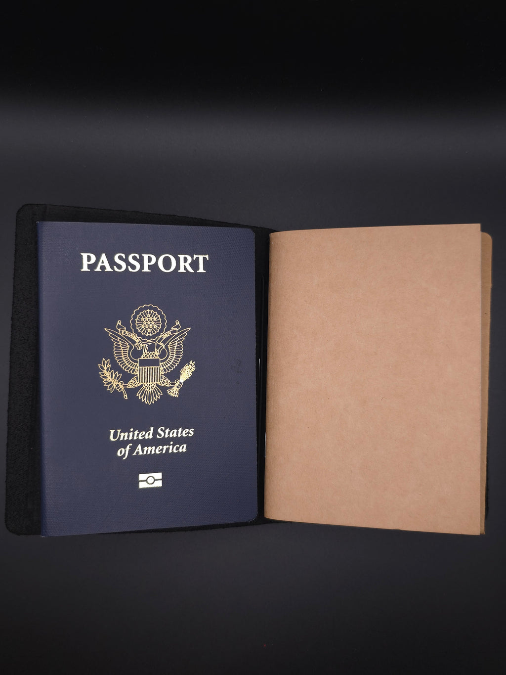A Fine Line Writing Co. Leather Traveler's Journal – Passport Size (Black)
