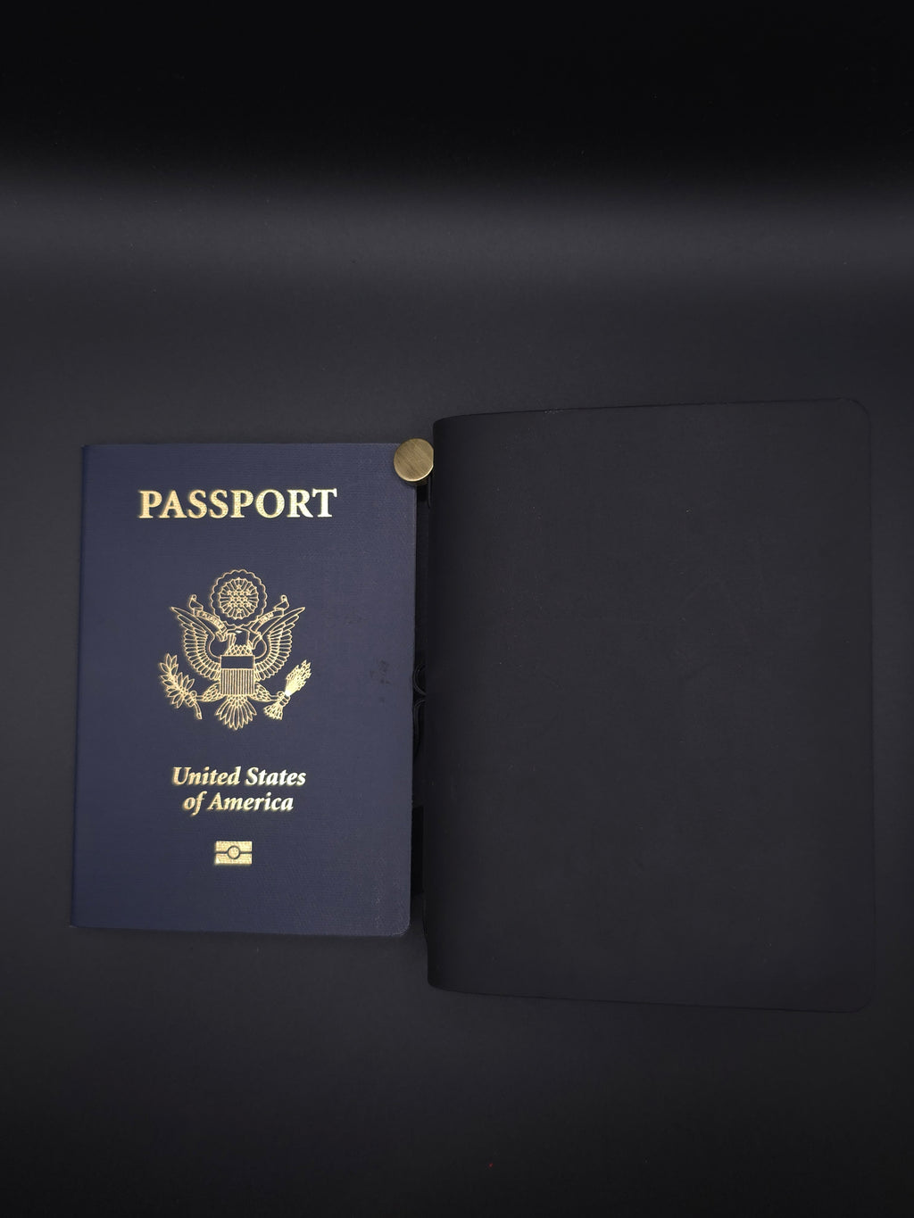 A Fine Line Writing Co. Leather Traveler's Journal – Passport Size (Black)