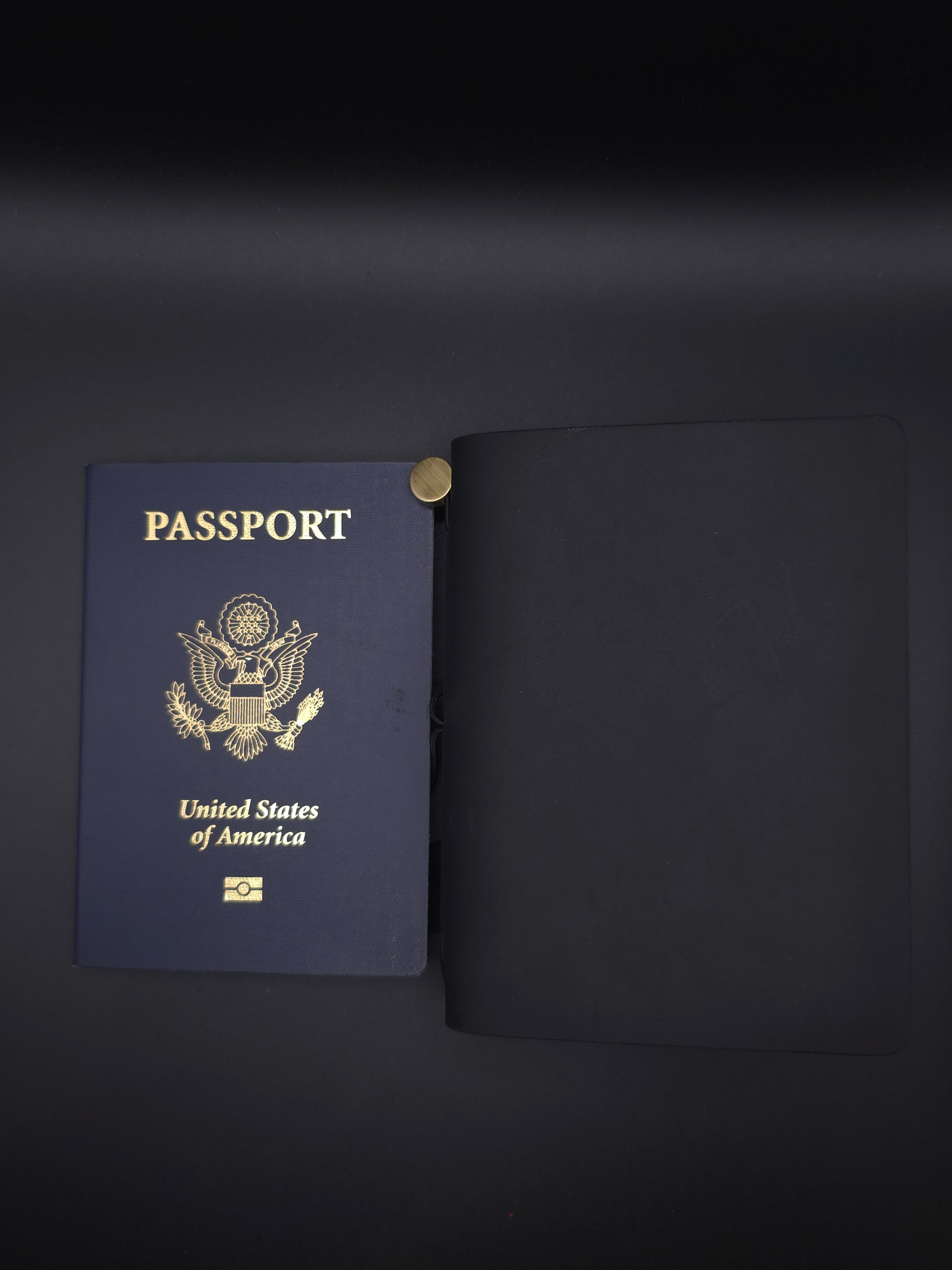 A Fine Line Writing Co. Leather Traveler's Journal – Passport Size (Black)