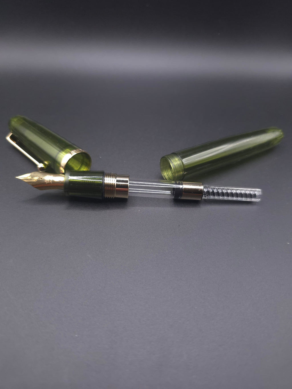 Jinhao 9019 Fountain Pen (clear green)(fine)