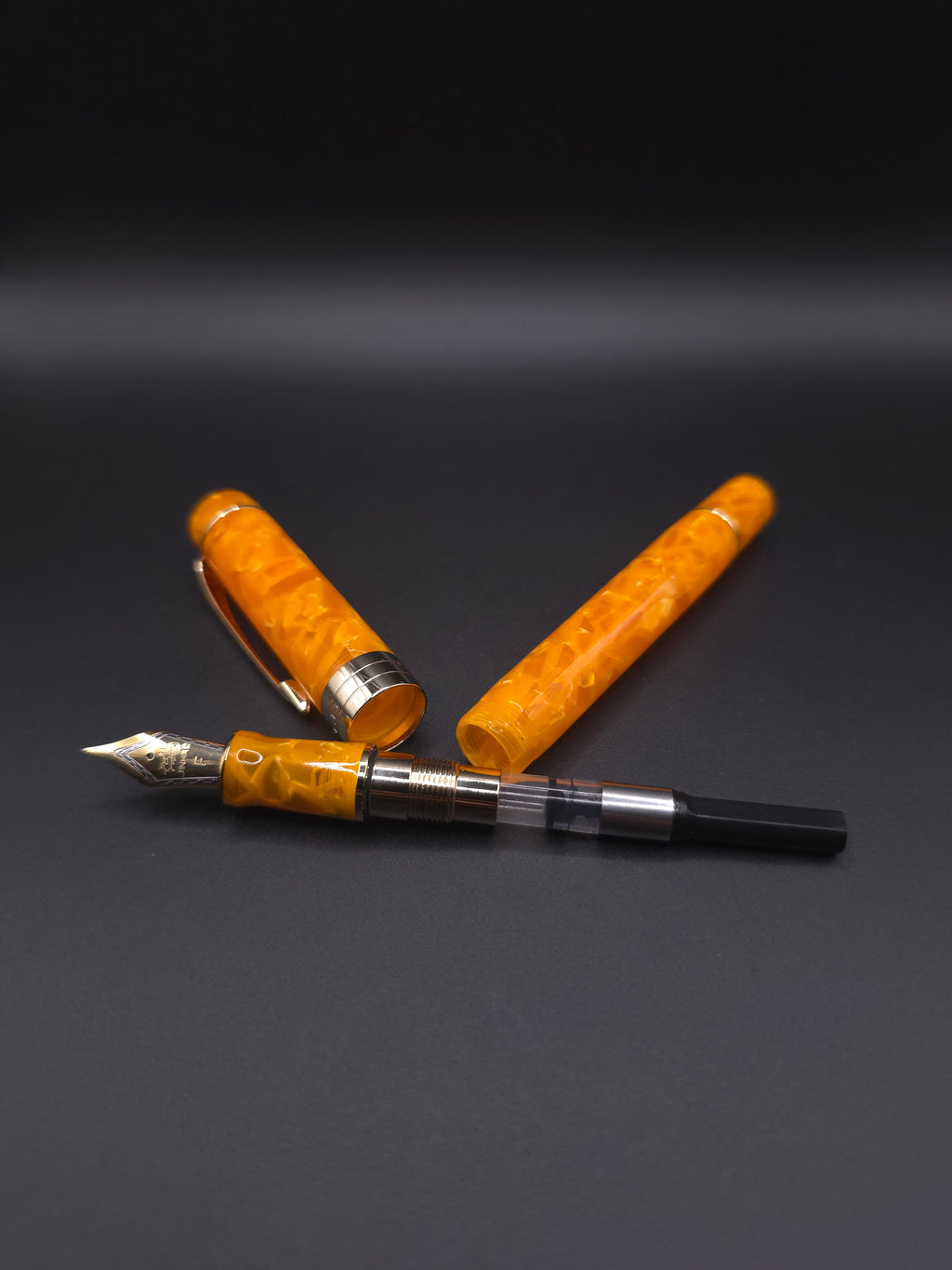 JINHAO 100 (Marble Orange) (fine)