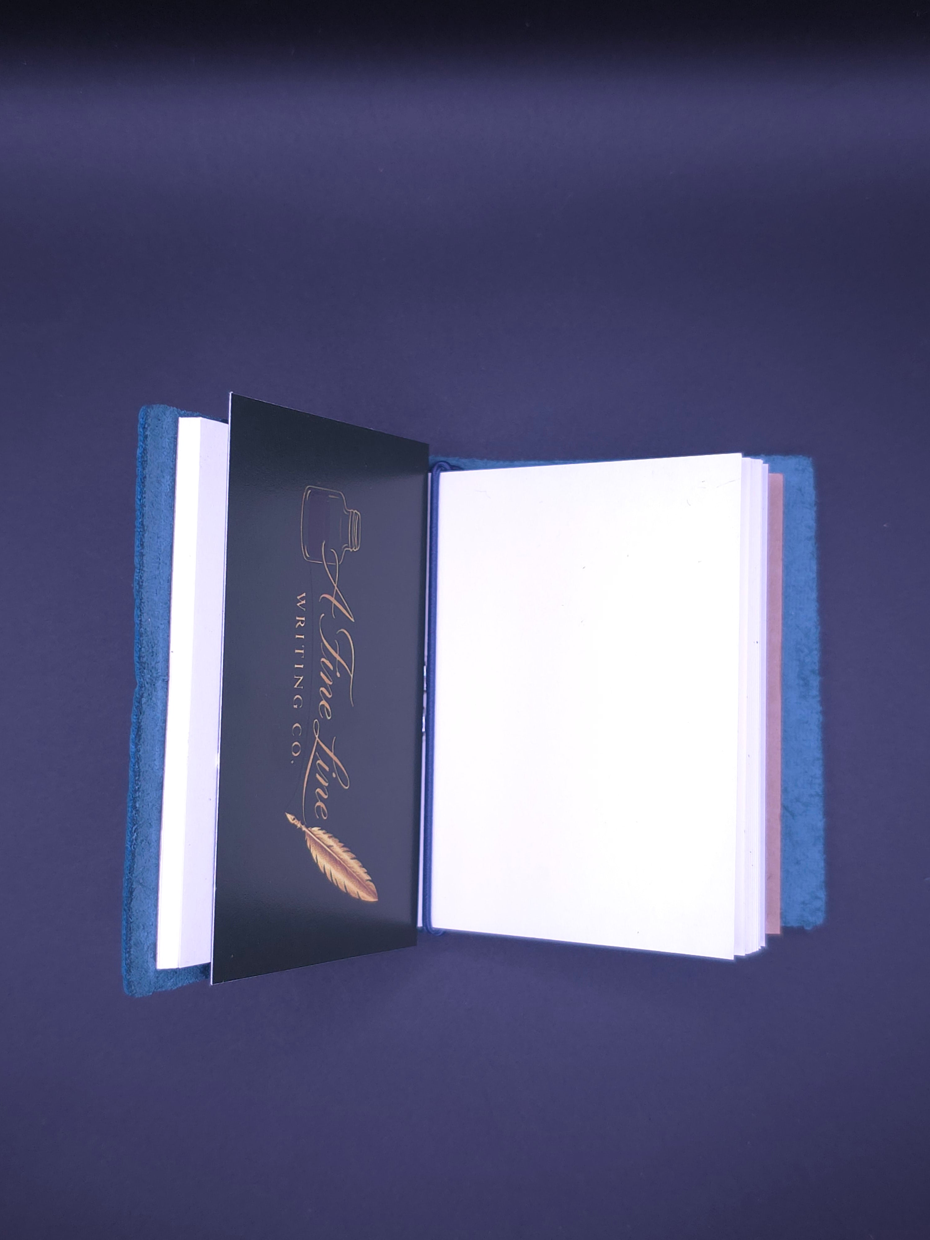 A Fine Line Writing Co. Leather Mini Traveler's Journal (Turquoise flower design)