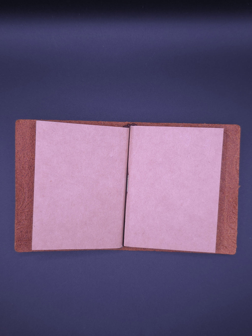 A Fine Line Writing Co. Leather Mini Traveler's Journal (light brown flower design)