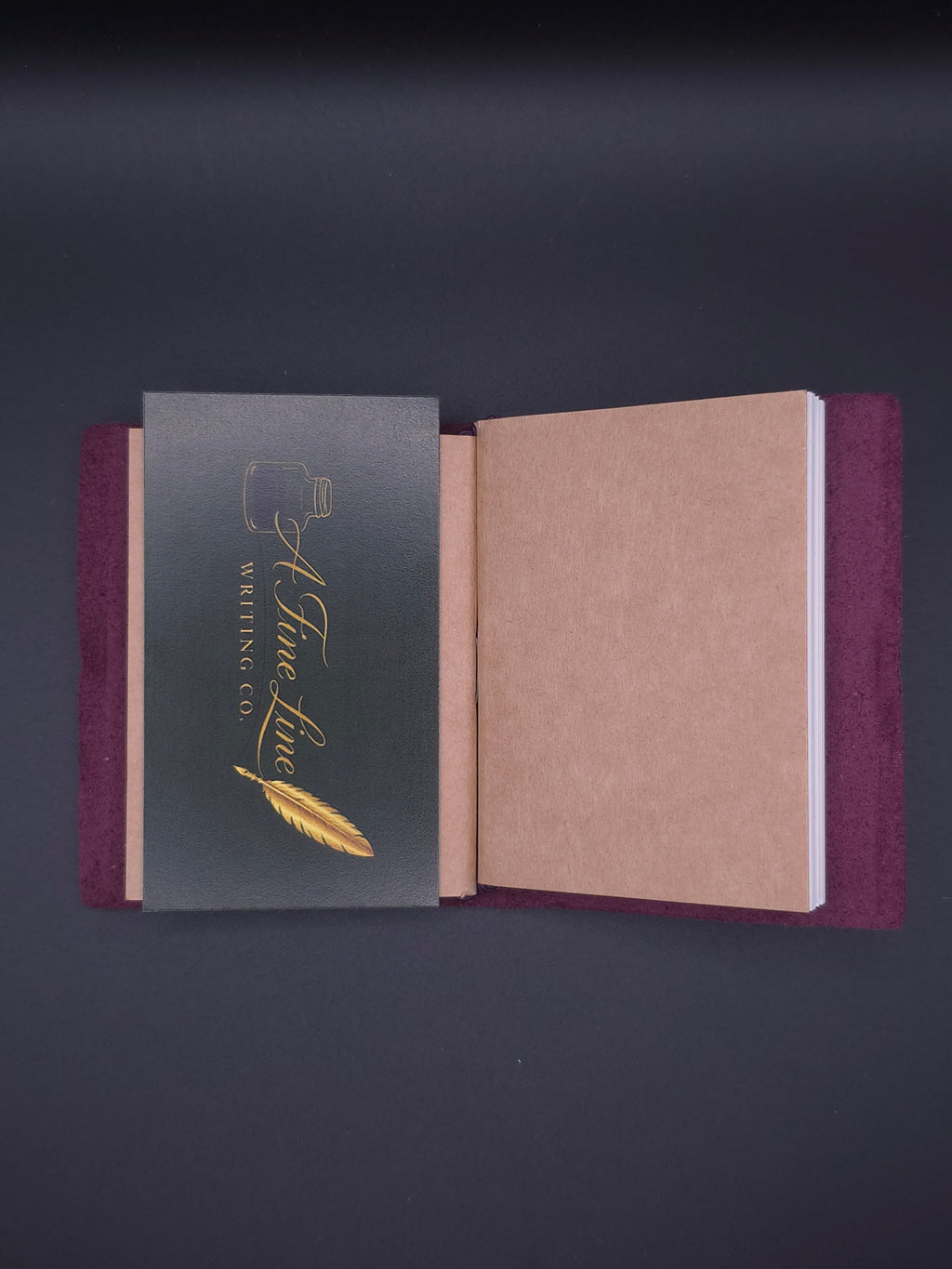 A Fine Line Writing Co. Leather Mini Traveler's Journal (purple)