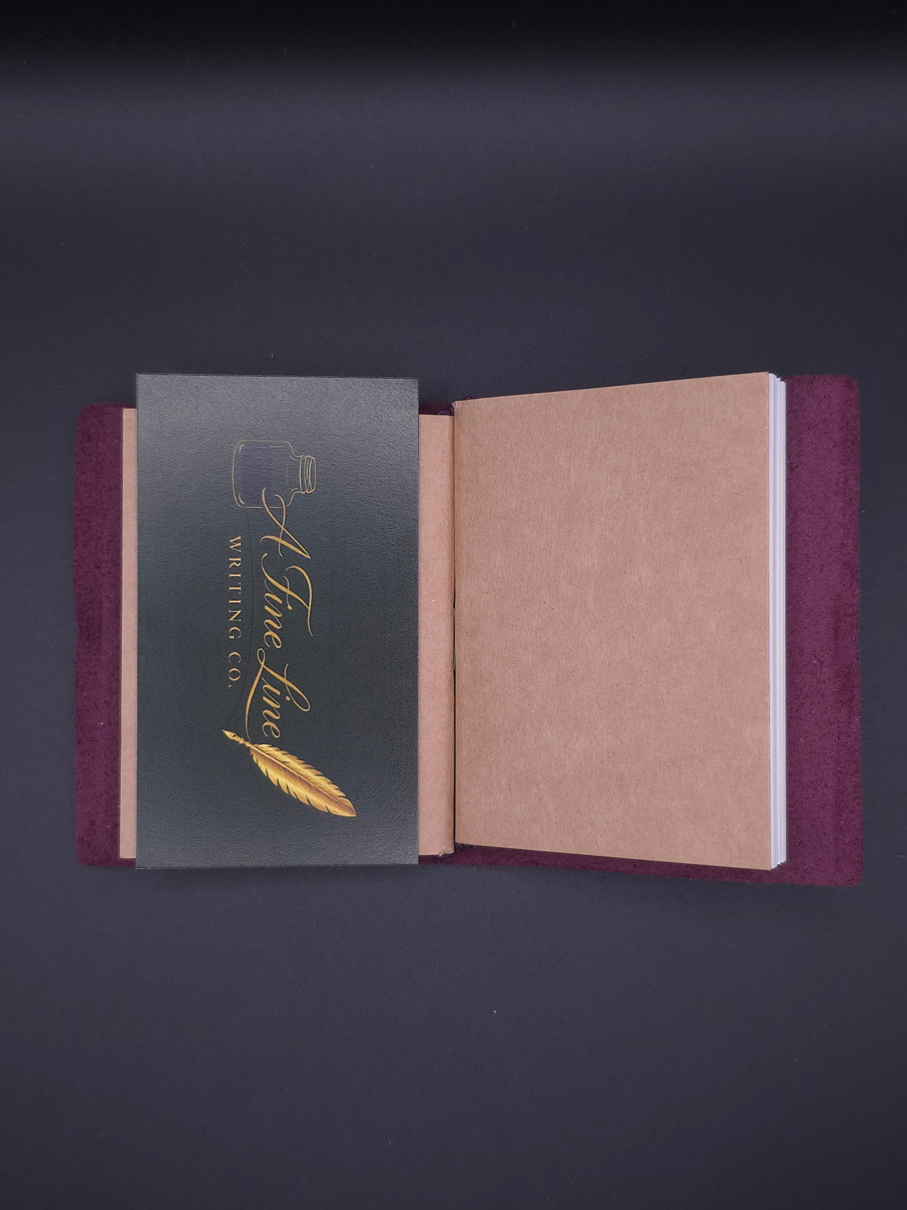 A Fine Line Writing Co. Leather Mini Traveler's Journal (purple)