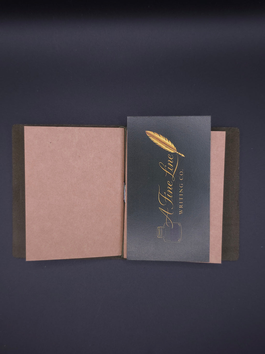 A Fine Line Writing Co. Leather Mini Traveler's Journal (olive)