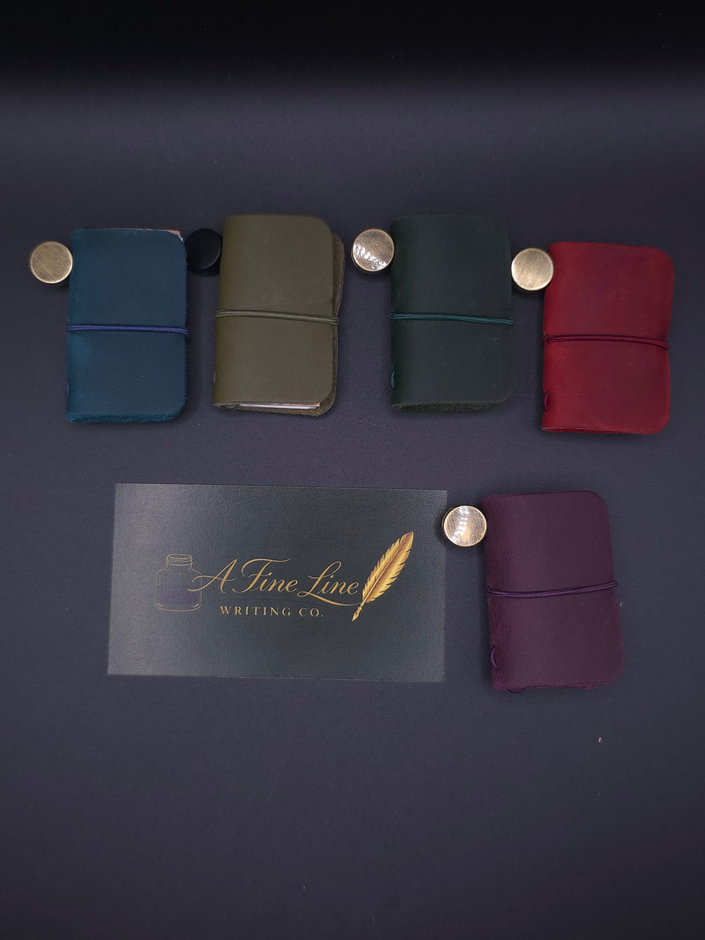 A Fine Line Writing Co. Leather Traveler's Notebook Keychain (purple)