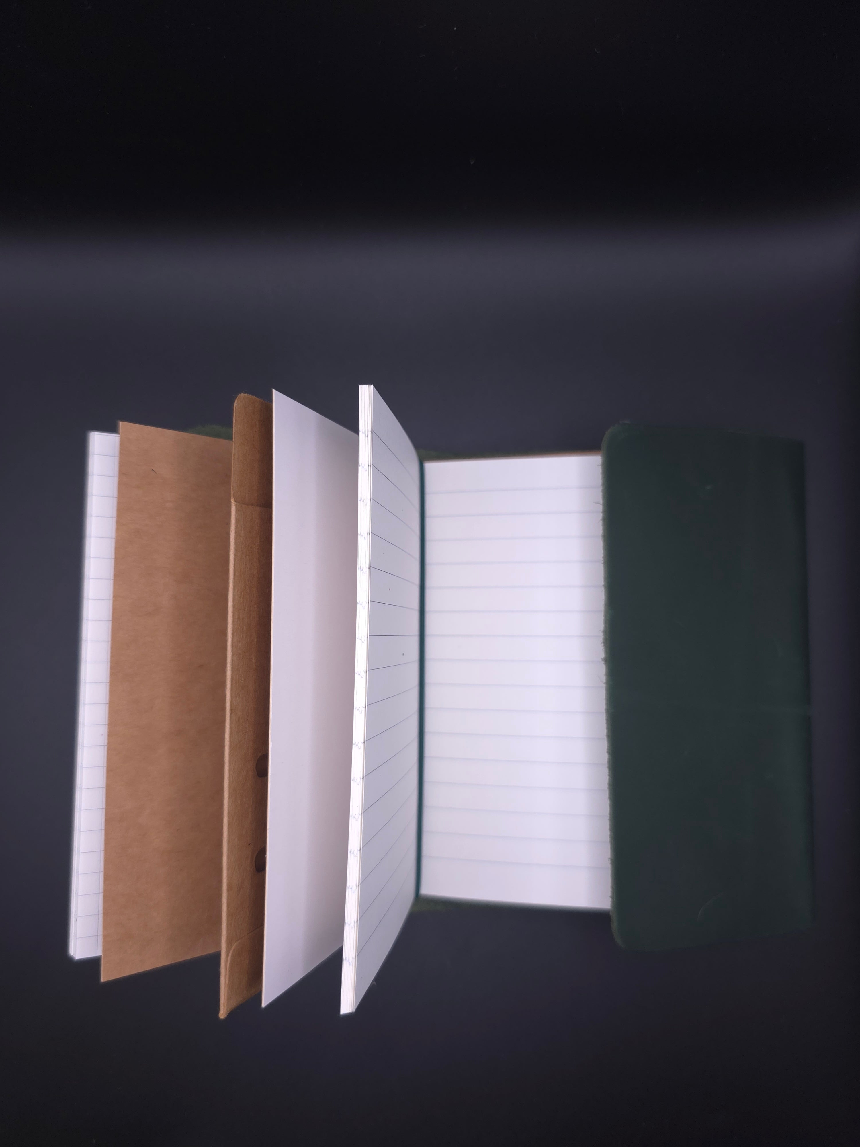 A Fine Line Writing Co. Leather Traveler's Journal – Passport Size (TRI-FOLD) (Green)
