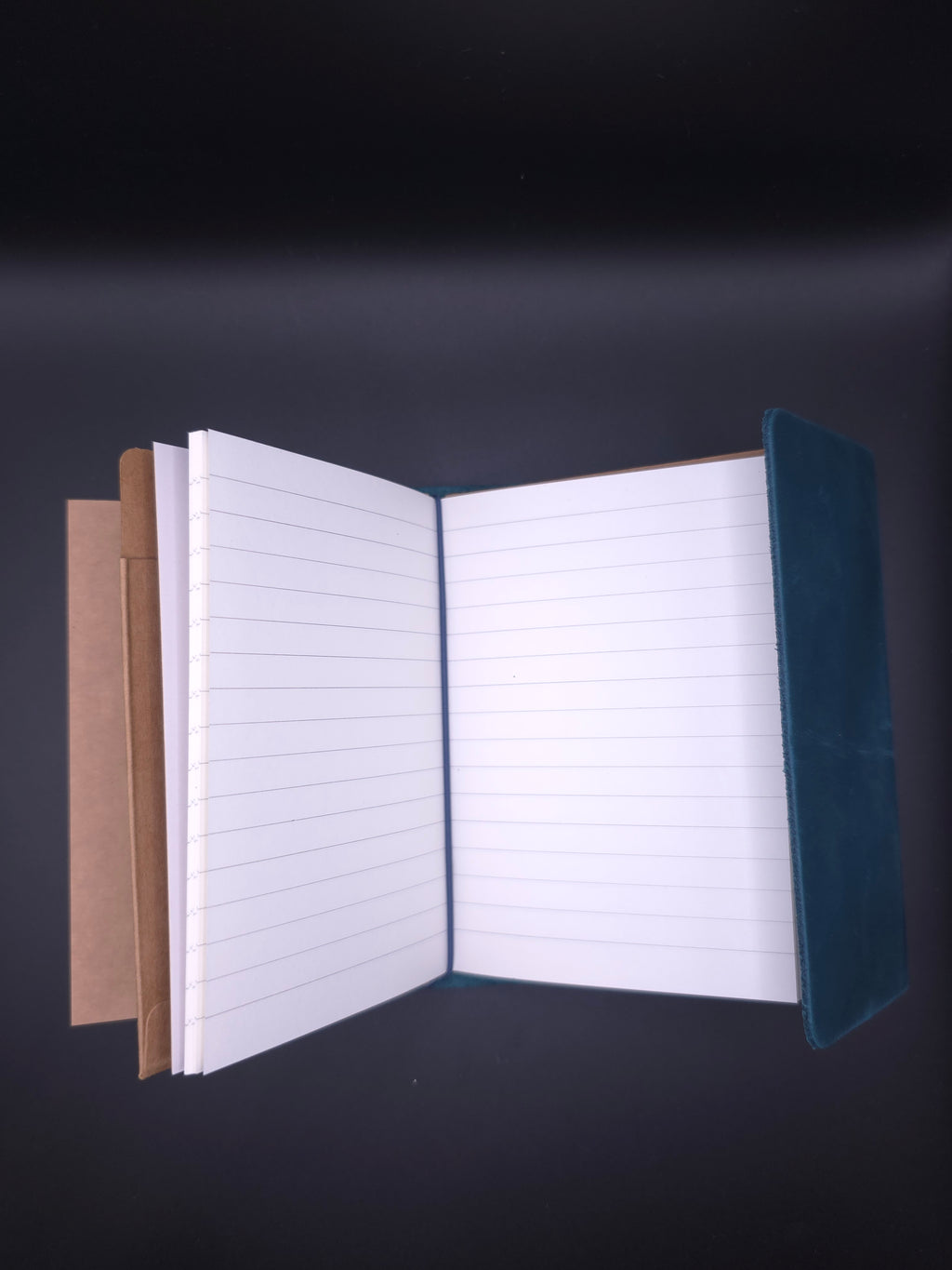 A Fine Line Writing Co. Leather Traveler's Journal – Passport Size (TRI-FOLD) (Blue)