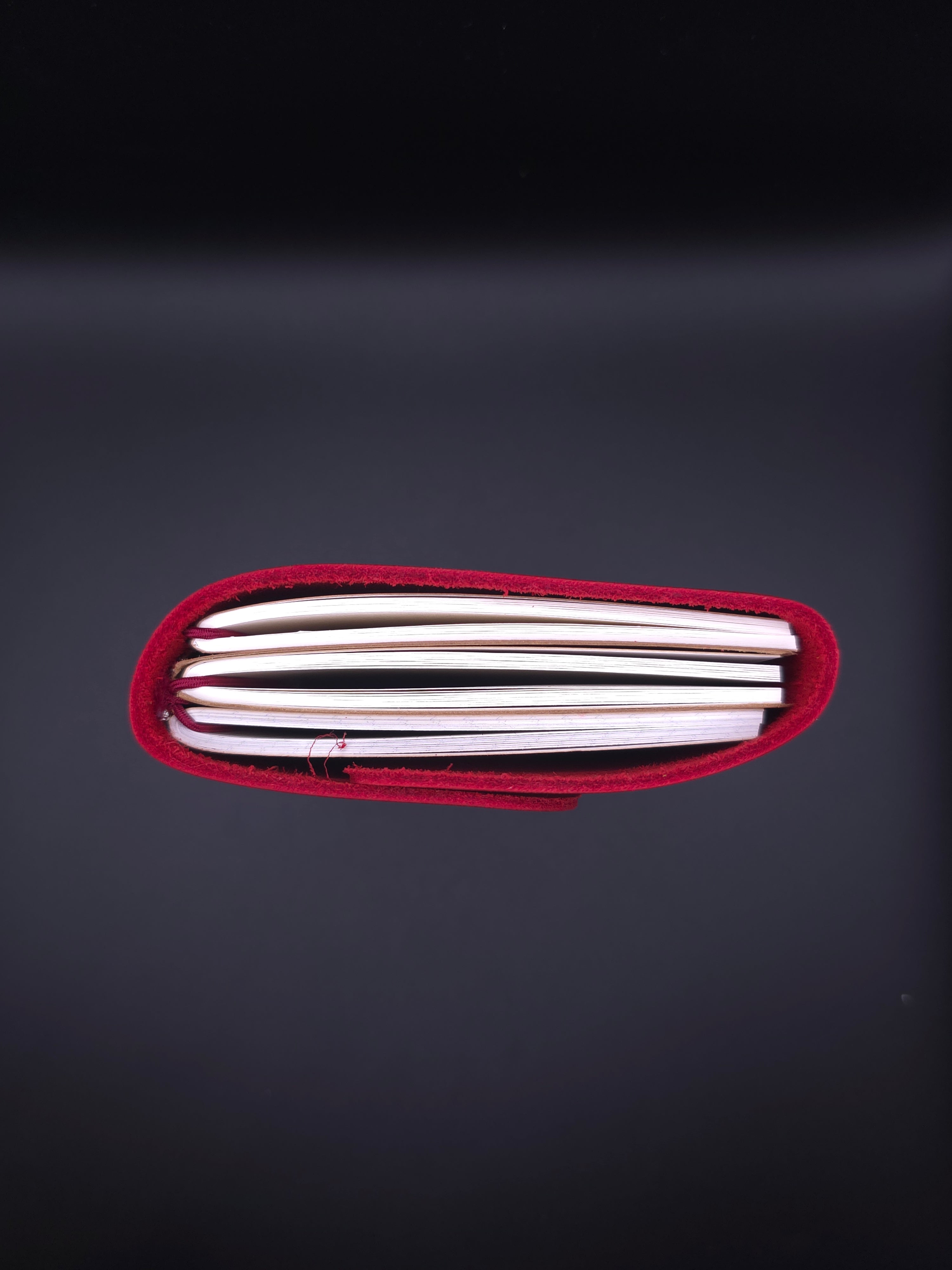 A Fine Line Writing Co. Leather Traveler's Journal – Passport Size (TRI-FOLD) (Red)