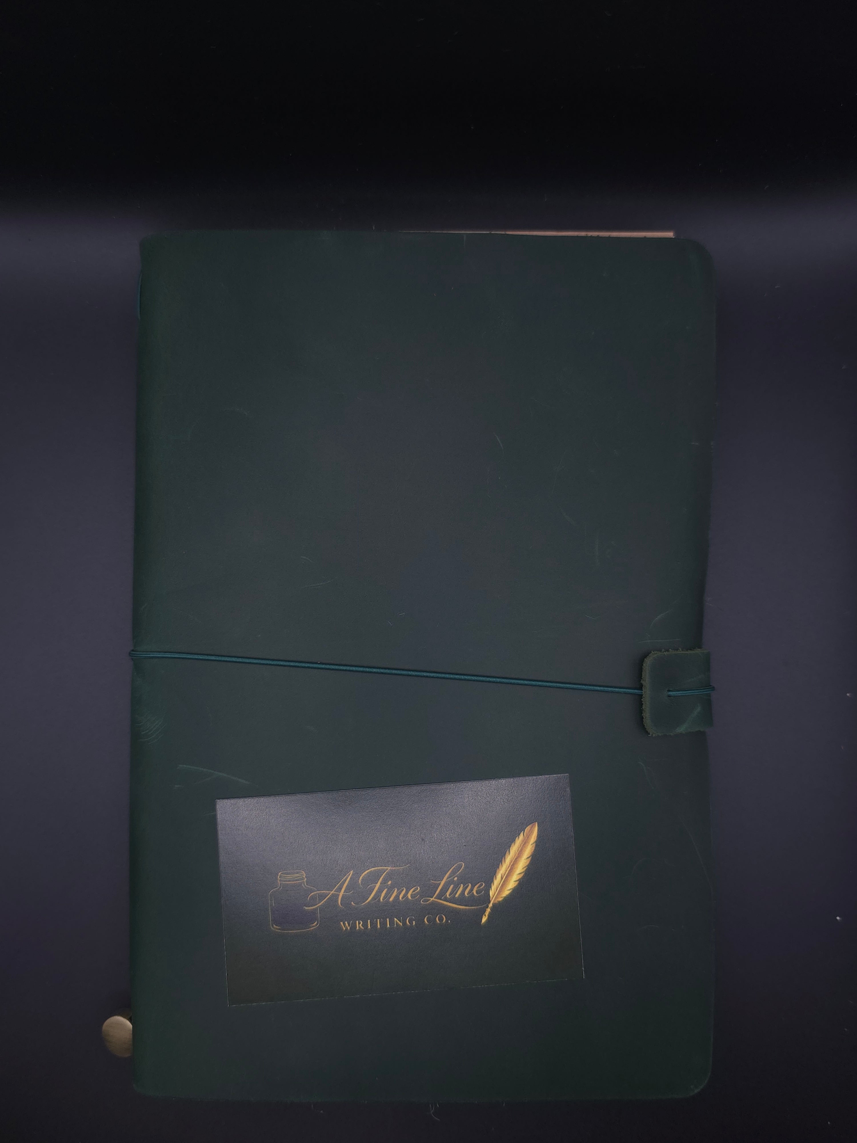 A Fine Line Writing Co. Leather Traveler's Journal – Passport (A5 Size) (green)