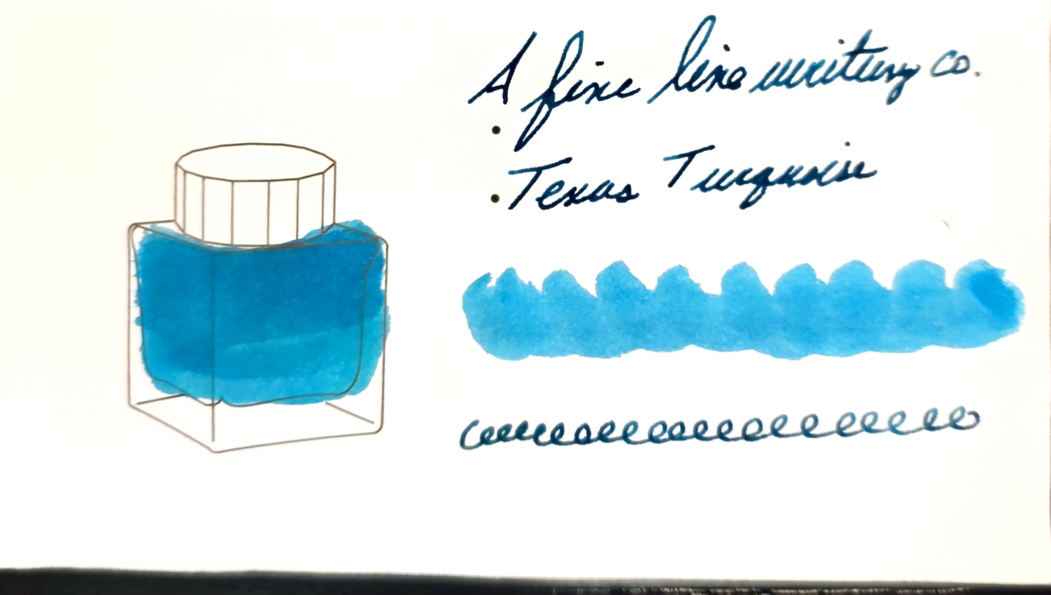A Fine Line Writing Co Ink (Texas Turquoise) 25 ml